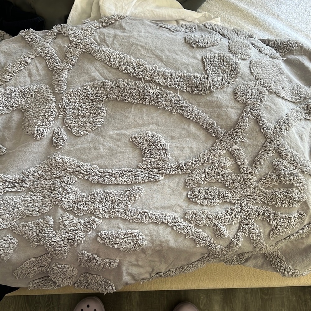 Gray standard pillow shams/cases